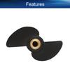 Heyiarbeit 2 Blades Propeller for Ship Model Rc Boat Propeller Model Black Plastic Positive Paddle 39mm Diameter 27.5mm Pitch M4 Hole Dia view 3
