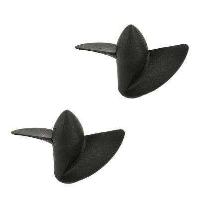 Heyiarbeit 2Pairs 2 Blades Propellers for Ship Model RC Boat Propeller Model Black Plastic CW CCW Paddle 39mm Diameter 27.5mm Pitch M4 Hole Dia