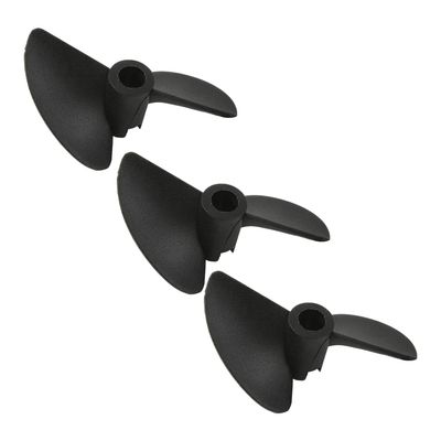 Heyiarbeit 3Pcs 2 Blades Propellers for Ship Model Rc Boat Propeller Model Black Plastic Positive Paddle 38mm Diameter 40mm Pitch 4.8mm Hole Dia