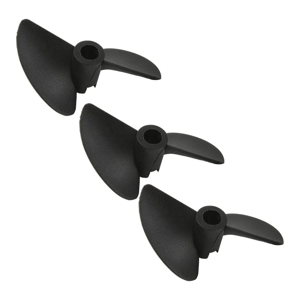 Heyiarbeit 3Pcs 2 Blades Propellers for Ship Model Rc Boat Propeller Model Black Plastic Positive Paddle 38mm Diameter 40mm Pitch 4.8mm Hole Dia