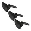 Heyiarbeit 3Pcs 2 Blades Propellers for Ship Model Rc Boat Propeller Model Black Plastic Positive Paddle 38mm Diameter 40mm Pitch 4.8mm Hole Dia view 1