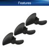 Heyiarbeit 3Pcs 2 Blades Propellers for Ship Model Rc Boat Propeller Model Black Plastic Positive Paddle 38mm Diameter 40mm Pitch 4.8mm Hole Dia view 3