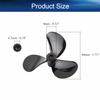 Heyiarbeit 2Pairs 3 Blades Propellers for Ship Model, Rc Boat Propeller Black Plastic Positive Paddle and Propeller Reversing 48mm Diameter 4mm Hole Dia view 2