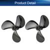 Heyiarbeit 2Pairs 3 Blades Propellers for Ship Model, Rc Boat Propeller Black Plastic Positive Paddle and Propeller Reversing 48mm Diameter 4mm Hole Dia view 4