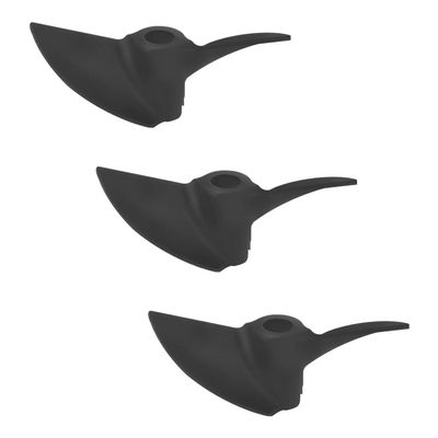 Heyiarbeit 3Pairs 2 Blades Propellers for Ship Model Rc Boat Propeller Model Black Plastic Positive Paddle and Propeller Reversing 40mm Diameter 42mm Pitch 4.8 Hole Dia