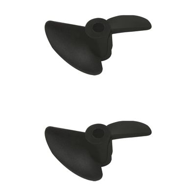 Heyiarbeit 2Pairs 2 Blades Propellers for Ship Model Refitting DIY Technology Model Black Plastic Propeller 30mm Diameter 40mm Pitch 3.17mm Hole Dia