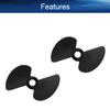 Heyiarbeit 2Pairs 2 Blades Propellers for Ship Model Refitting DIY Technology Model Black Plastic Propeller 30mm Diameter 40mm Pitch 3.17mm Hole Dia view 3