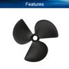 Heyiarbeit 3Pairs 3 Blades Propellers for Ship Model Rc Boat Propeller Model Black Plastic Positive Paddle and Propeller Reversing 55mm Diameter 80mm Pitch 4.8mm Hole Dia view 3