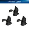 Heyiarbeit 3Pairs 3 Blades Propellers for Ship Model Rc Boat Propeller Model Black Plastic Positive Paddle and Propeller Reversing 55mm Diameter 80mm Pitch 4.8mm Hole Dia view 4