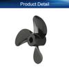 Heyiarbeit RC Boat Propeller 3 Blades Propellers Hole 3mm Diameter 28mm Plastic CW CCW for RC Boat Model Boat Black 3PCS view 4