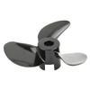 Heyiarbeit 1Pair 3 Blades Propeller for Ship Model Rc Boat Propeller Model Black Plastic Positive Propeller and Reversing Propeller, 28mm Diameter, 3mm Hole Dia view 1