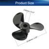 Heyiarbeit 1Pair 3 Blades Propeller for Ship Model Rc Boat Propeller Model Black Plastic Positive Propeller and Reversing Propeller, 28mm Diameter, 3mm Hole Dia view 2