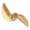 Heyiarbeit RC Boat Propeller 2 Blades Propeller Hole 4.76mm Diameter 48mm Brass CW for RC Boat Model Boat Gold view 1