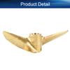 Heyiarbeit RC Boat Propeller 2 Blades Propeller Hole 4.76mm Diameter 48mm Brass CW for RC Boat Model Boat Gold view 4