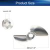 Heyiarbeit RC Boat Propeller 2 Blades Propeller Hole 4mm Diameter 38mm Pitch 1.4mm Aluminium Alloy CCW for RC Boat Model Boat Silver view 2