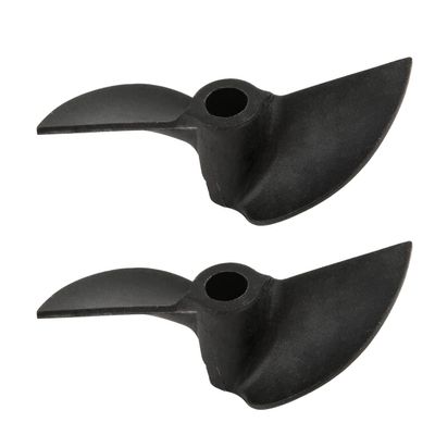Heyiarbeit 2Pairs 2 Blades Propellers for Ship Model RC Boat Propeller Model Black Plastic CW CCW Paddle 42mm Diameter 40mm Pitch 4.8mm Hole Dia