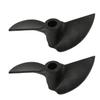 Heyiarbeit 2Pairs 2 Blades Propellers for Ship Model RC Boat Propeller Model Black Plastic CW CCW Paddle 42mm Diameter 40mm Pitch 4.8mm Hole Dia view 1