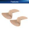 Heyiarbeit 2Pairs 2 Blades Propellers for Ship Model Rc Boat Propeller Model Black Plastic Positive Paddle and Propeller Reversing 45mm Diameter 31.5mm Pitch M3 Hole Dia view 3