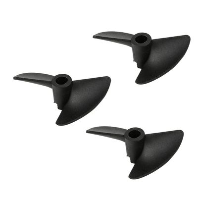 Heyiarbeit 3Pcs 2 Blades Propellers for Ship Model RC Boat Propeller Model Black Plastic CCW Paddle 38mm Diameter 1.4 Pitch 4.76mm Hole Dia