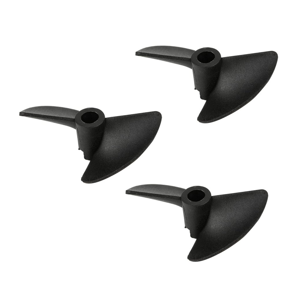 Heyiarbeit 3Pcs 2 Blades Propellers for Ship Model RC Boat Propeller Model Black Plastic CCW Paddle 38mm Diameter 1.4 Pitch 4.76mm Hole Dia