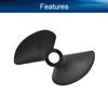 Heyiarbeit 3Pcs 2 Blades Propellers for Ship Model RC Boat Propeller Model Black Plastic CCW Paddle 38mm Diameter 1.4 Pitch 4.76mm Hole Dia view 3