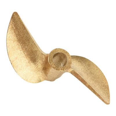 Heyiarbeit 2 Blades Propeller for Ship Model Rc Boat Propeller Model Golden Brass Positive Paddle 42mm Diameter 1.4 Pitch 4.76mm Hole Dia