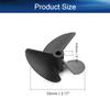 Heyiarbeit 2Pcs 3 Blades Propellers for Ship Model Rc Boat Propeller Model Black Plastic Positive Paddle 55mm Diameter 40mm Pitch 4.8mm Hole Dia view 2