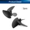 Heyiarbeit 2Pcs 3 Blades Propellers for Ship Model Rc Boat Propeller Model Black Plastic Positive Paddle 55mm Diameter 40mm Pitch 4.8mm Hole Dia view 4