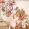 Worldoor 161pcs DIY Balloons Garland with Various Sizes Double-Stuffed Coffee Brown Blush Nude Dusty Pink Balloons Cream Peach Apricot Balloons Jungle Safari Theme Baby Shower Thanksgiving Party Decor view 1