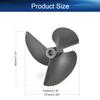 Heyiarbeit 3Pcs 3 Blades Propellers for Ship Model RC Boat Propeller Model Black Plastic CCW Paddle 57mm Diameter 40mm Pitch 4.8mm Hole Dia view 2
