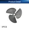 Heyiarbeit 3Pcs 3 Blades Propellers for Ship Model RC Boat Propeller Model Black Plastic CCW Paddle 57mm Diameter 40mm Pitch 4.8mm Hole Dia view 4