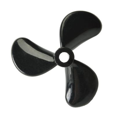 Heyiarbeit 1Pair 3 Blades Propeller for Ship Model Rc Boat Propeller, Black Plastic Forward Propeller and Reverse Propeller, 44mm Diameter 11mm Height 8.4 Pitch 4mm Hole Dia