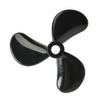 Heyiarbeit 1Pair 3 Blades Propeller for Ship Model Rc Boat Propeller, Black Plastic Forward Propeller and Reverse Propeller, 44mm Diameter 11mm Height 8.4 Pitch 4mm Hole Dia view 1