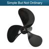Heyiarbeit 1Pair 3 Blades Propeller for Ship Model Rc Boat Propeller, Black Plastic Forward Propeller and Reverse Propeller, 44mm Diameter 11mm Height 8.4 Pitch 4mm Hole Dia view 3