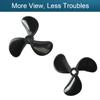 Heyiarbeit 1Pair 3 Blades Propeller for Ship Model Rc Boat Propeller, Black Plastic Forward Propeller and Reverse Propeller, 44mm Diameter 11mm Height 8.4 Pitch 4mm Hole Dia view 4