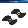 Heyiarbeit 1Pair 2 Blades CW/CCW Propeller for Ship Model RC Boat Propeller Model Black Plastic Paddle 39mm Diameter 27.5mm Pitch M4 Hole Dia view 3
