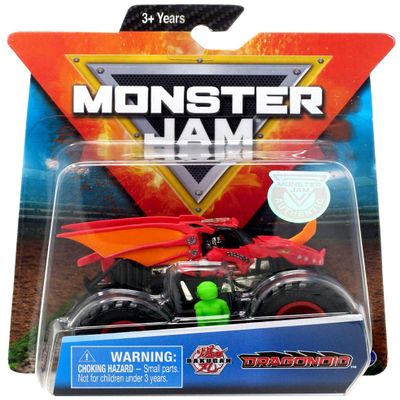 DieCast Monster Jam Dragonoid, [red] Includes Poster 1:64 Scale