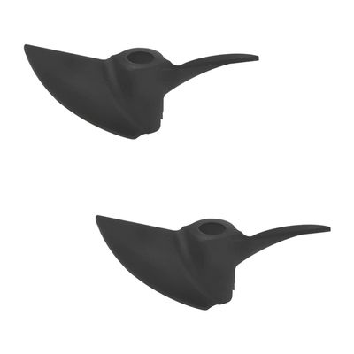 Heyiarbeit 2Pairs 2 Blades Propellers for Ship Model Rc Boat Propeller Model Black Plastic Positive Paddle and Propeller Reversing 40mm Diameter 42mm Pitch 4.8 Hole Dia