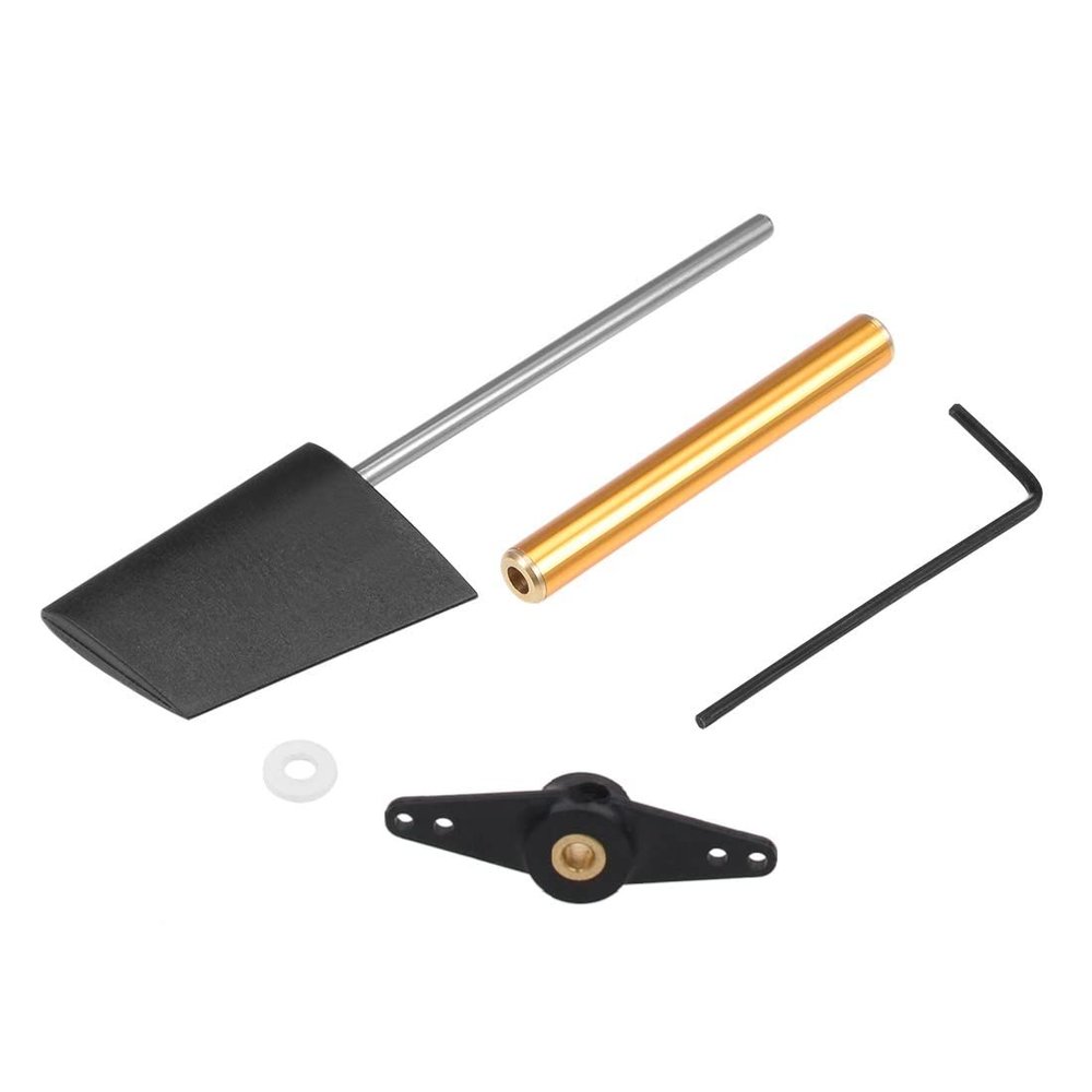 Heyiarbeit RC Boat Rudder with Straight Servo Arm 28mm, Rudder Pad Thickness 4.4mm FXB-QJFXD 1 Set