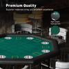 DC DICLASSE Foldable Poker Table, Octagon Card Table w/Stainless Steel Cup Holder,Casino Leisure Table Top Texas Hold 'Em Poker Table for Blackjack Board Game,Green Speed Felt view 3