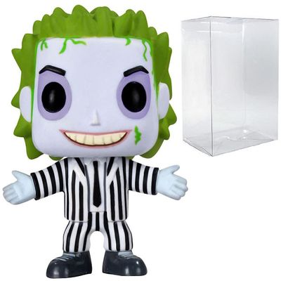 POP Beetlejuice - Beetlejuice Funko Vinyl Figure (Bundled with Compatible Box Protector Case), Multicolor, 3.75 inches