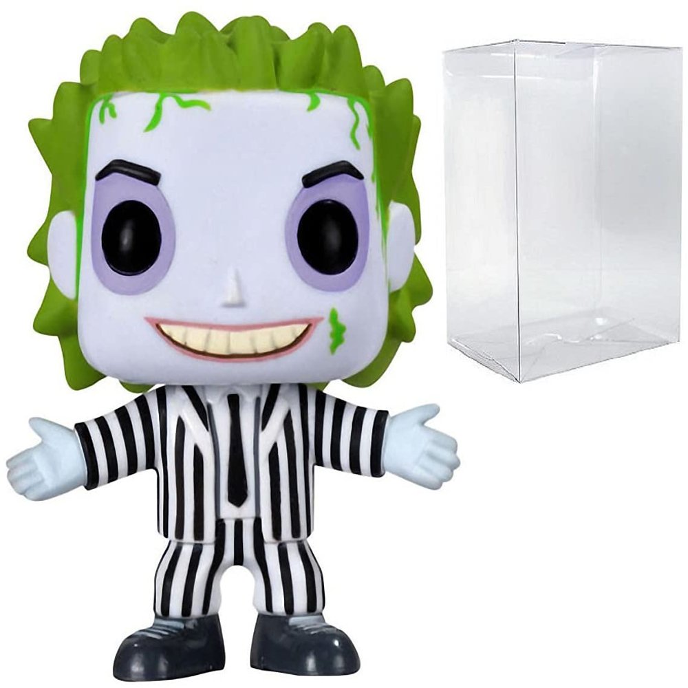 POP Beetlejuice - Beetlejuice Funko Vinyl Figure (Bundled with Compatible Box Protector Case), Multicolor, 3.75 inches