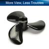 Heyiarbeit 2PCS 3 Blades Propellers for Ship Model RC Boat Propeller Model Black Plastic CW/CCW Paddle 40mm Diameter 10.5mm Height 1.4 Pitch 4mm Hole Dia view 4