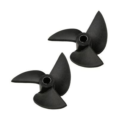 Heyiarbeit 2Pairs 3 Blades Propellers for Ship Model Rc Boat Propeller Model Black Plastic Positive Paddle and Propeller Reversing 36mm Diameter 1.4 Pitch 4mm Hole Dia