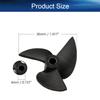 Heyiarbeit 2Pairs 3 Blades Propellers for Ship Model Rc Boat Propeller Model Black Plastic Positive Paddle and Propeller Reversing 36mm Diameter 1.4 Pitch 4mm Hole Dia view 2