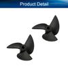 Heyiarbeit 2Pairs 3 Blades Propellers for Ship Model Rc Boat Propeller Model Black Plastic Positive Paddle and Propeller Reversing 36mm Diameter 1.4 Pitch 4mm Hole Dia view 4