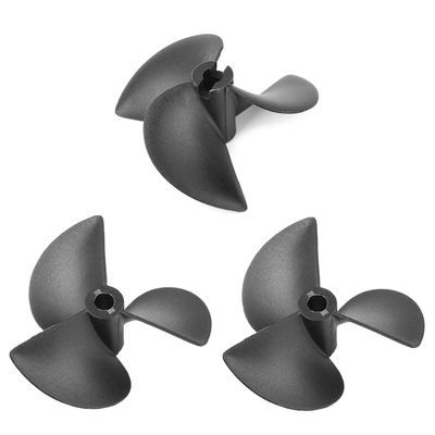 Heyiarbeit 3Pcs 3 Blades Propellers for Ship Model Rc Boat Propeller Model Black Plastic Positive Paddle 52mm Diameter 80mm Pitch 4.8mm Hole Dia