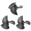 Heyiarbeit 3Pcs 3 Blades Propellers for Ship Model Rc Boat Propeller Model Black Plastic Positive Paddle 52mm Diameter 80mm Pitch 4.8mm Hole Dia view 1