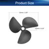 Heyiarbeit 3Pcs 3 Blades Propellers for Ship Model Rc Boat Propeller Model Black Plastic Positive Paddle 52mm Diameter 80mm Pitch 4.8mm Hole Dia view 2