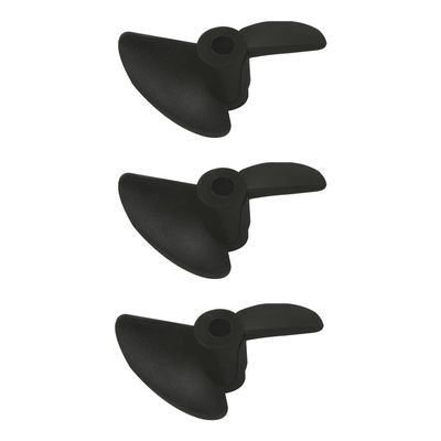 Heyiarbeit 3Pairs 2 Blades Propellers for Ship Model Rc Boat Propeller Model Black Plastic Propeller 30mm Diameter 40mm Pitch 3.17mm Hole Dia